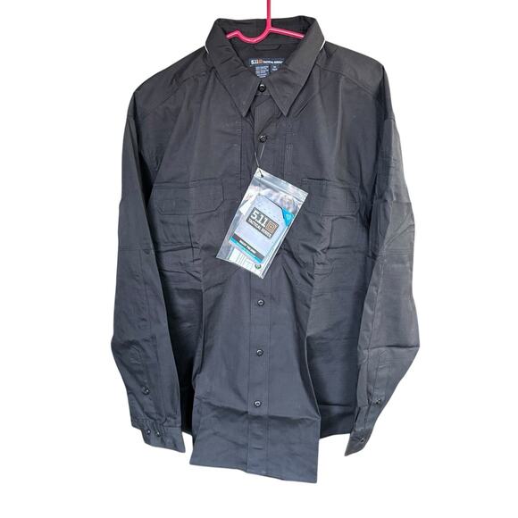 5.11 511 Tactical TACLITE® PRO LONG SLEEVE SHIRT XL Black 72175 Teflon Ripstop - Picture 1 of 8